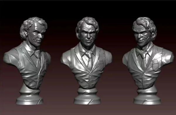 90mm Male Portrait Busts, 3 Figures, Resin Model Bust Kit, Historical Theme, Unassembled and Unpainted