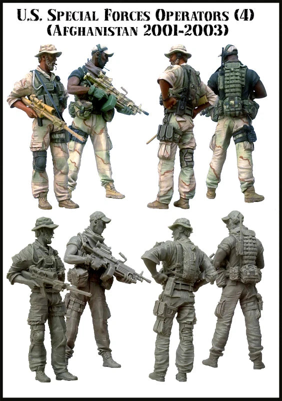 1/35 Modern US Special Forces Operators, 8 Figures, Resin Model Figure Kit, Unassembled and Unpainted