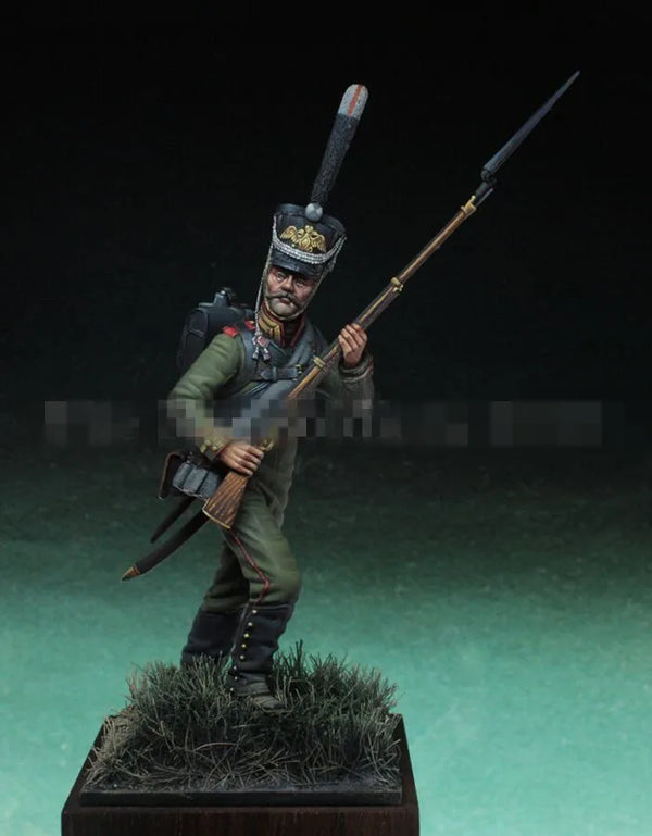 1/32 WWI British Infantryman Charging with Bayonet, Resin Model Figure Kit, Unassembled and Unpainted