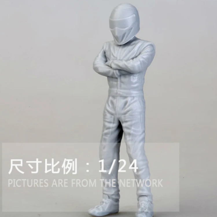1/24 Modern Racing Driver, Resin Model Figure Kit, Unassembled and Unpainted