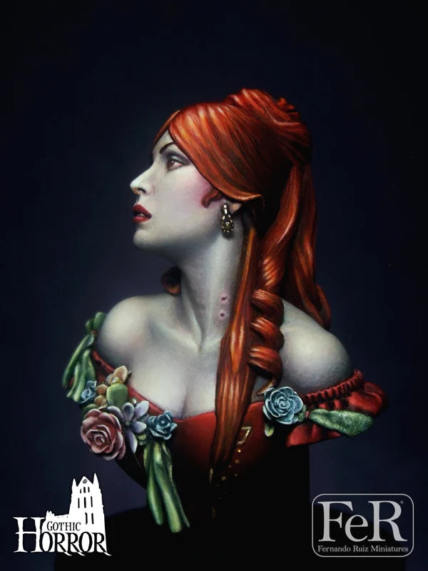 1/12 Female Vampire, Resin Model Bust Kit, Fantasy Theme, Unassembled and Unpainted