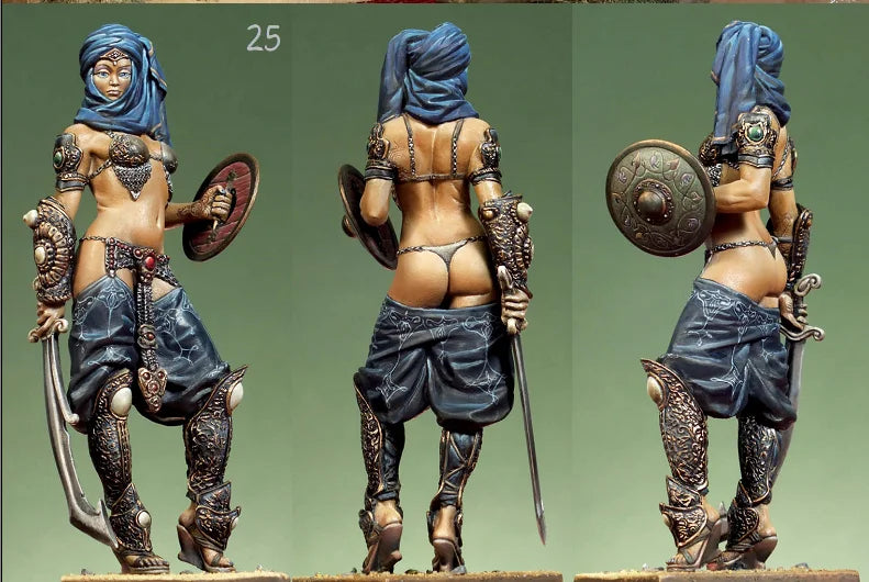 1/24 Ancient Arab Female Warrior, Resin Model Figure Kit, Unassembled and Unpainted