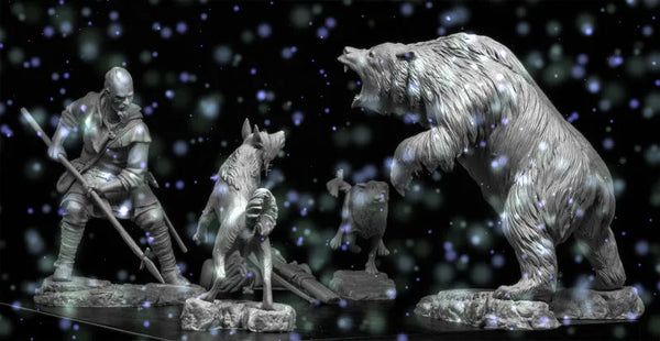 1/24 Werewolves & Beasts, 7 Figures, Resin Model Figure Kit, Fantasy Theme, Unassembled and Unpainted
