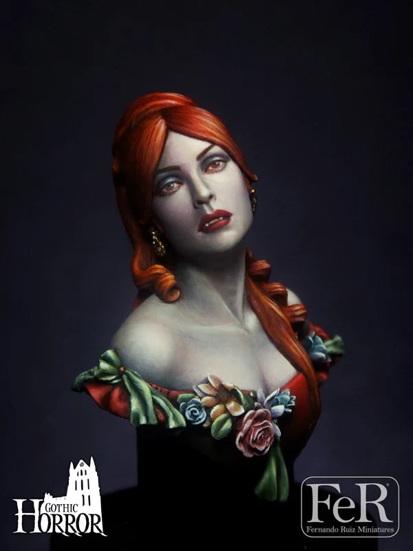 1/12 Female Vampire, Resin Model Bust Kit, Fantasy Theme, Unassembled and Unpainted