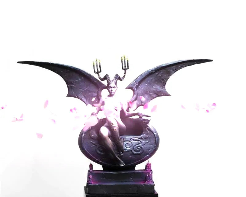 1/24 Three-Horned Demon on Magical Orb, Resin Model Figure Kit, Fantasy Theme, Unassembled and Unpainted