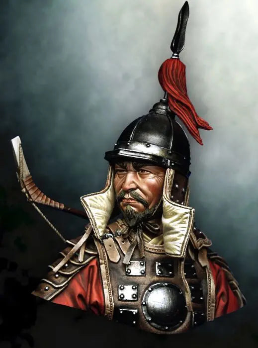 1/10 Medieval Mongolian Warrior, Resin Model Figure Kit, Unassembled and Unpainted