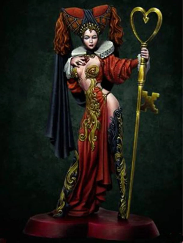 1/24 Sorceress in Red Gown, Resin Model Figure Kit, Fantasy Theme, Unassembled and Unpainted