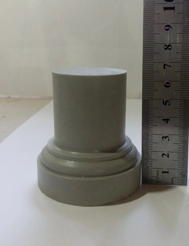 Cylindrical Display Pedestal, Resin Model Accessory Kit, Military Theme, Unpainted