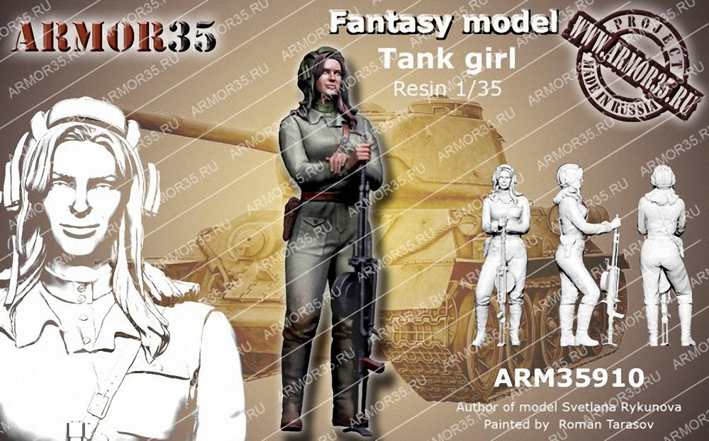 1/35 Cold War Soviet Anti-Tank Female Soldier, Resin Model Figure Kit, Unassembled and Unpainted
