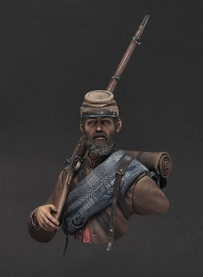 1/10 19th Century Imperial Military Officer, Resin Model Bust Kit, Unassembled and Unpainted