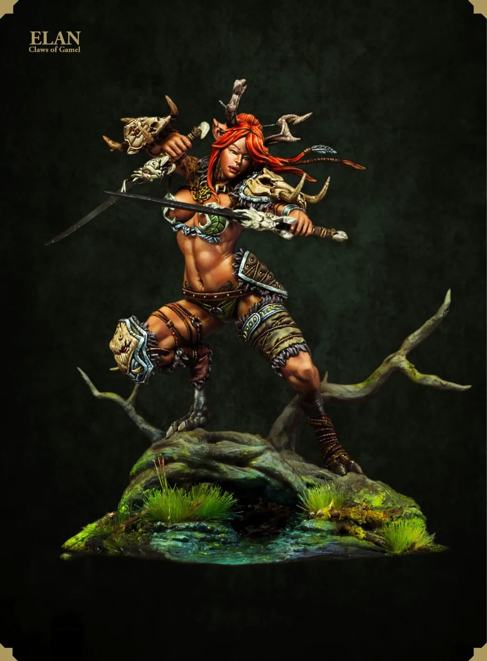 75mm Demon Warrior, Resin Model Figure Kit, Fantasy Theme, Unassembled and Unpainted