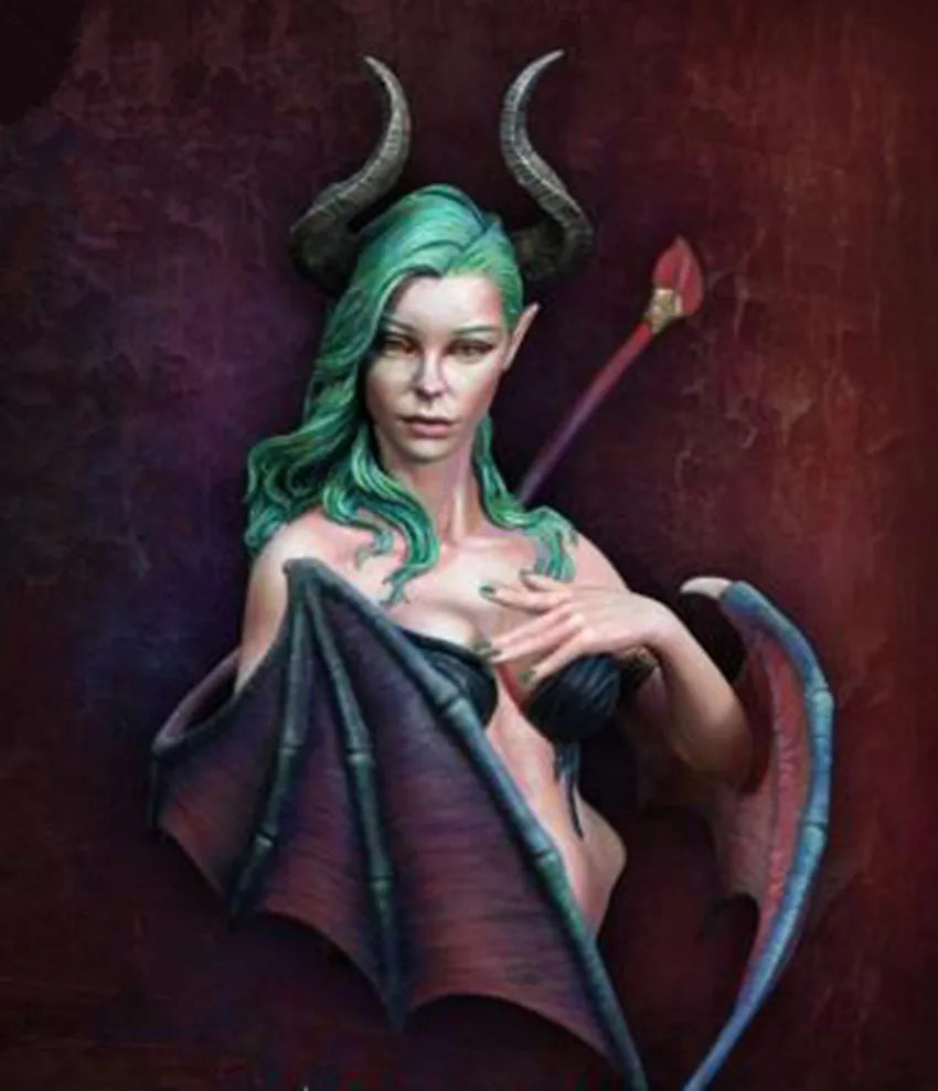 1/10 Dark Fantasy Demon, Resin Model Bust Kit, Fantasy Theme, Unassembled and Unpainted