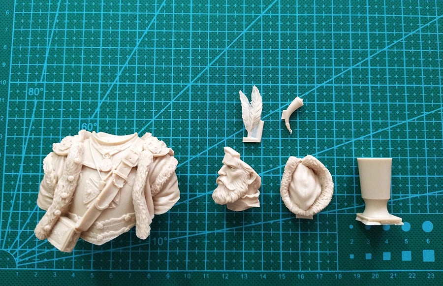 1/10 Medieval Polish Hussar General, Resin Model Bust Kit, Unassembled and Unpainted