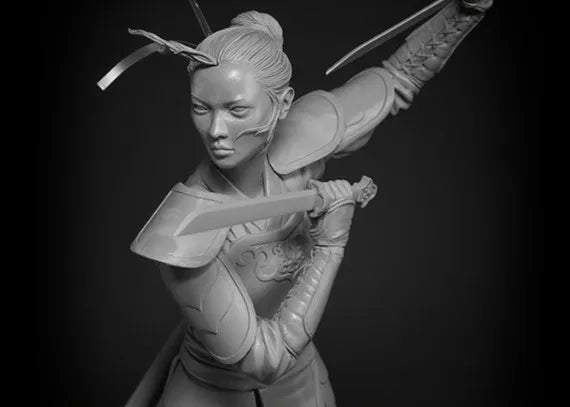 1/10 Ornamental Female, Resin Model Bust Kit, Fantasy Theme, Unassembled and Unpainted