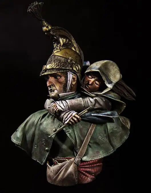 1/10 Napoleonic Prussian Officer, 2 Figures, Resin Model Bust Kit, Unassembled and Unpainted