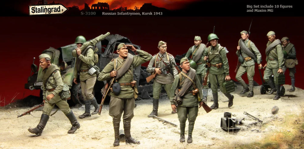 1/35 WWI Russian Infantrymen, 12 Figures, Resin Model Figure Kit, Unassembled and Unpainted