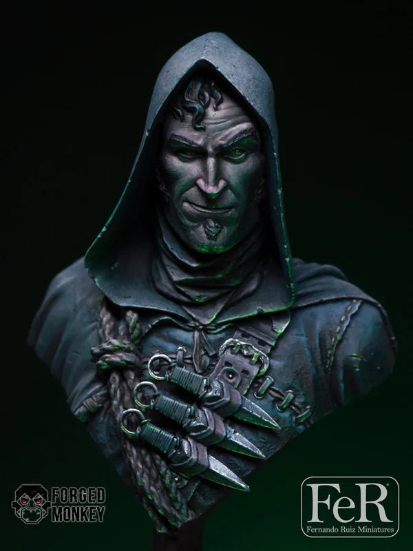 1/12 Dark Phantom Assassin, Resin Model Bust Kit, Fantasy Theme, Unassembled and Unpainted