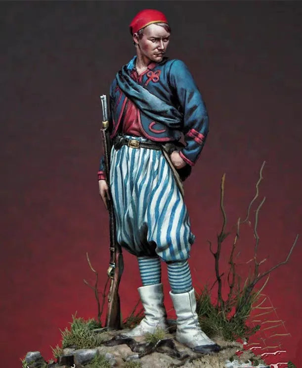 1/32 Eastern European Warrior, Resin Model Figure Kit, Military Theme, Unassembled and Unpainted
