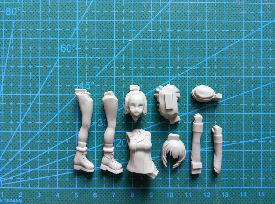 80mm Maid Soldier, Resin Model Figure Kit, Anime Theme, Unassembled and Unpainted