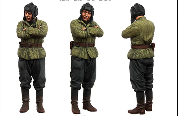 1/35 Modern Infantryman Arms Crossed, Resin Model Figure Kit, Unassembled and Unpainted