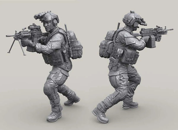 1/16 Modern Tactical Operators, 3 Figures, Resin Model Figure Kit, Unassembled and Unpainted