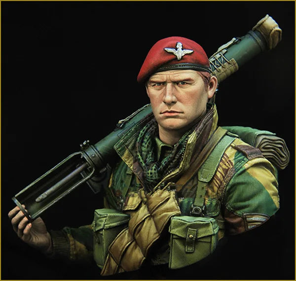 1/10 Modern Paracommando Soldier, Resin Model Bust Kit, Unassembled and Unpainted