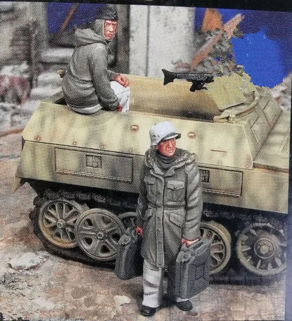 1/35 WWII German Officer North Africa, Resin Model Figure Kit, Unassembled and Unpainted