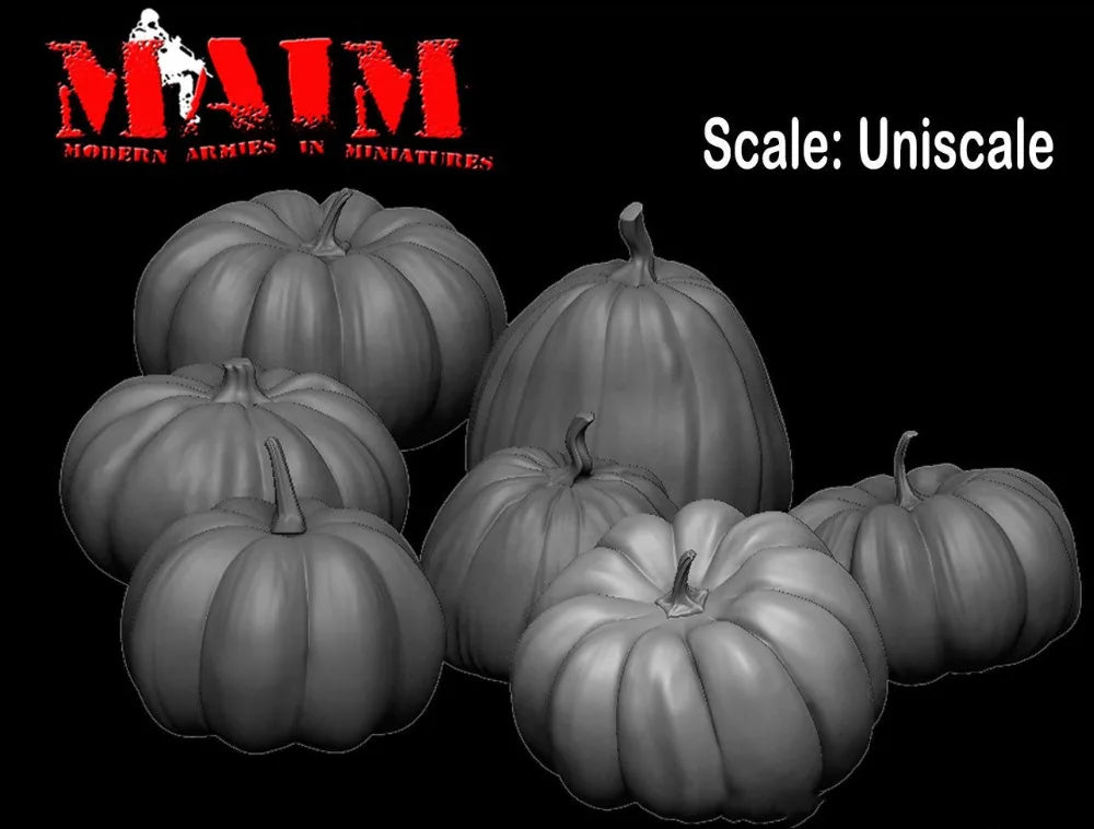 1/35 Pumpkins Set, 19 Figures, Resin Model Accessory Kit, Historical Theme, Unassembled and Unpainted