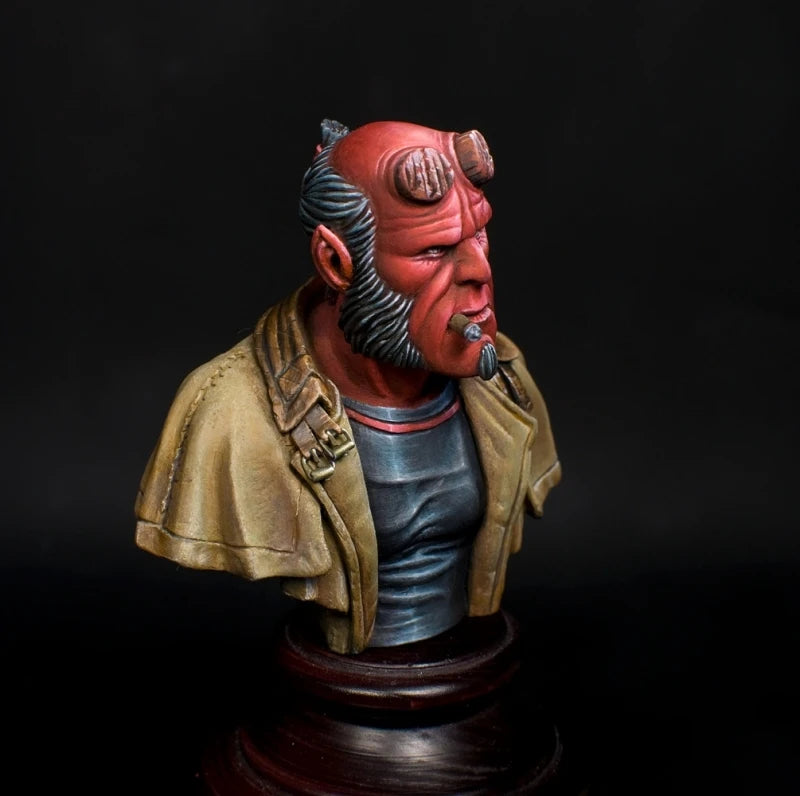 Demon Character, Resin Model Bust Kit, Fantasy Theme, Unassembled and Unpainted