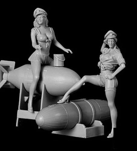 1/32 US Pin-up Girls, Resin Model Figure Kit, Unassembled and Unpainted