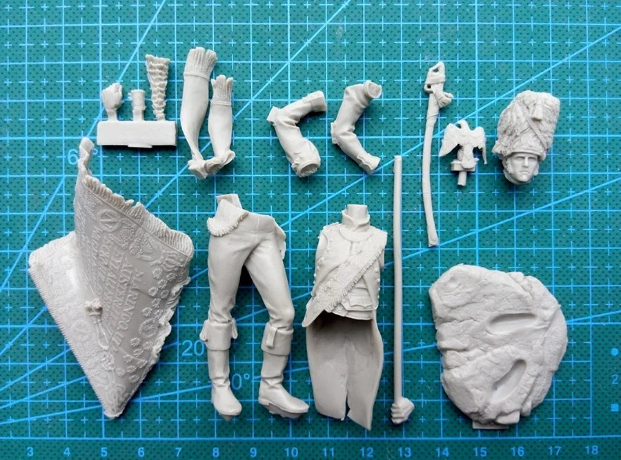 1/24 Napoleonic Grenadier Guards Bearer, Resin Model Figure Kit, Unassembled and Unpainted