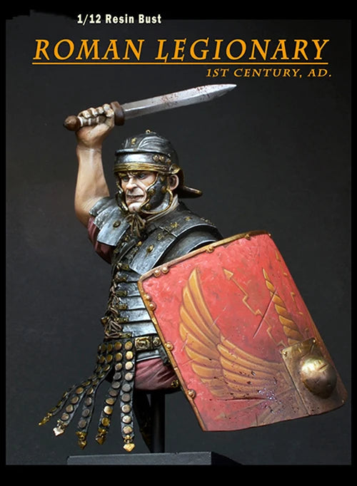 1/12 Ancient Roman Legionary, Resin Model Bust Kit, Unassembled and Unpainted