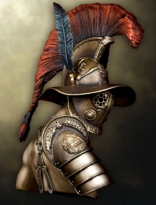 1/10 Ancient Roman Officer with Transverse Plumed Helmet, Resin Model Bust Kit, Unassembled and Unpainted
