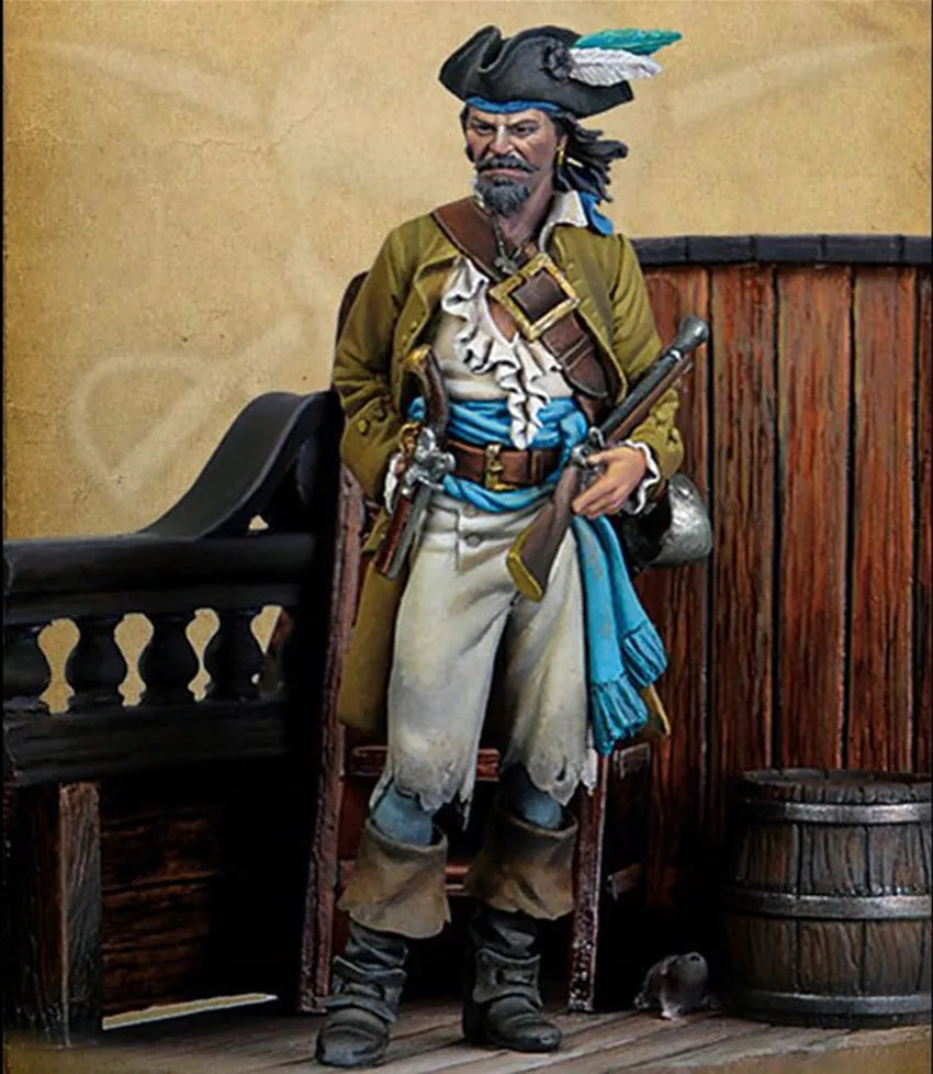 1/32 Napoleonic Pirate, Resin Model Figure Kit, Unassembled and Unpainted