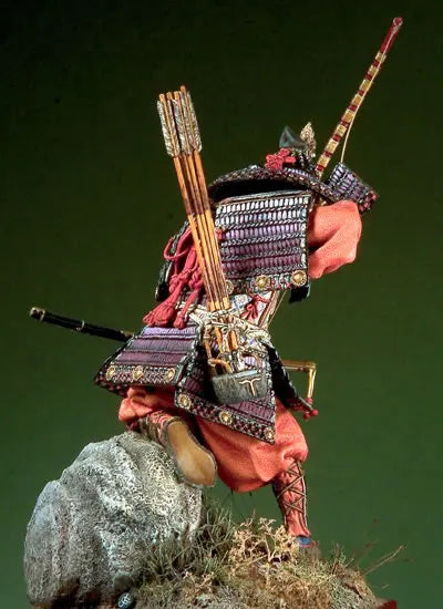 90mm Medieval Japanese Samurai General, Resin Model Figure Kit, Unassembled and Unpainted