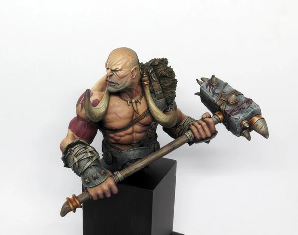 1/10 Orc Barbarian Warrior, Resin Model Bust Kit, Fantasy Theme, Unassembled and Unpainted