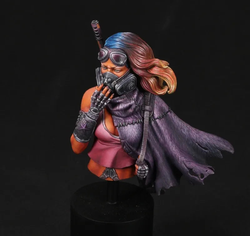 1/10 Post-Apocalyptic Warrior, Resin Model Bust Kit, Anime Theme, Unassembled and Unpainted