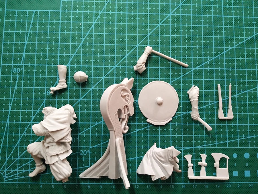75mm Medieval Viking Axeman, Resin Model Figure Kit, Unassembled and Unpainted