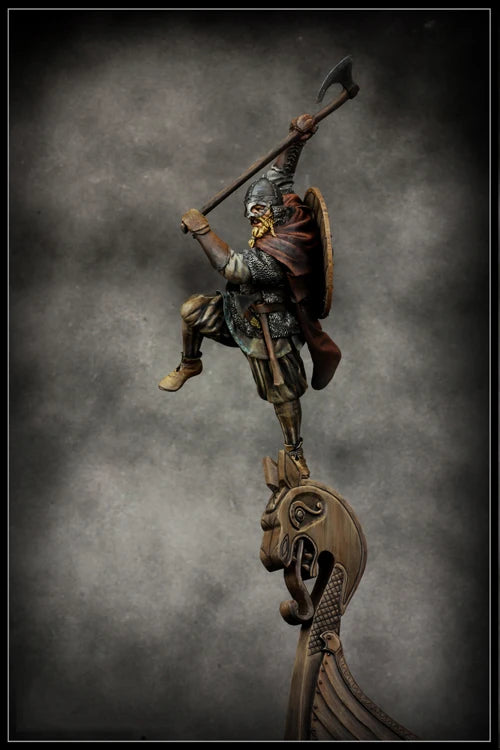 75mm Medieval Viking Axeman, Resin Model Figure Kit, Unassembled and Unpainted