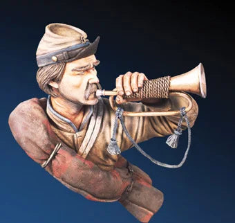 1/10 American Civil War Civil War Union Bugler, Resin Model Figure Kit, Unassembled and Unpainted