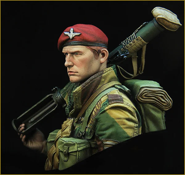 1/10 Modern Paracommando Soldier, Resin Model Bust Kit, Unassembled and Unpainted