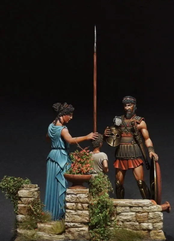 Ancient Greek Warriors, 3 Figures, Resin Model Figure Kit, Unassembled and Unpainted