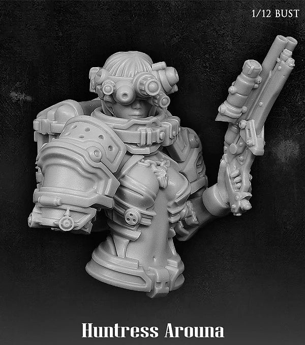 1/12 Huntress Aroona, Resin Model Bust Kit, Sci-Fi Theme, Unassembled and Unpainted