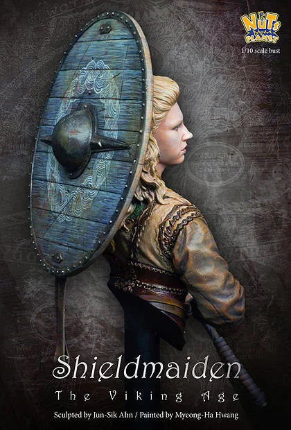 1/10 Medieval Norse Shieldmaiden, Resin Model Figure Kit, Unassembled and Unpainted