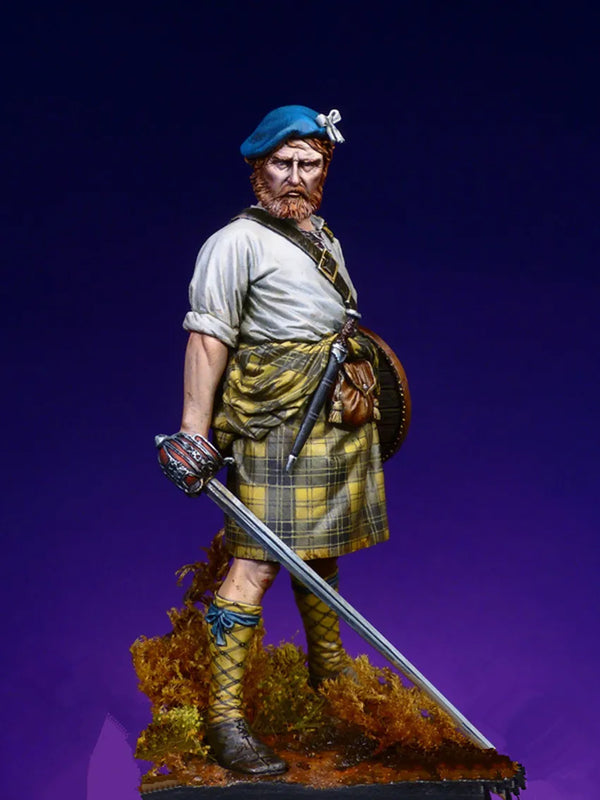 1/24 Scottish Highlander Soldier, Resin Model Figure Kit, Military Theme, Unassembled and Unpainted