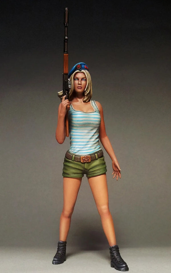 1/16 Tactical Female Operator, Resin Model Figure Kit, Unassembled and Unpainted