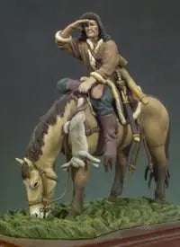 54mm Medieval Mongolian Hunter, Resin Model Figure Kit, Unassembled and Unpainted
