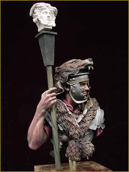 1/10 Ancient Rome Legionnaire, Resin Model Bust Kit, Unassembled and Unpainted