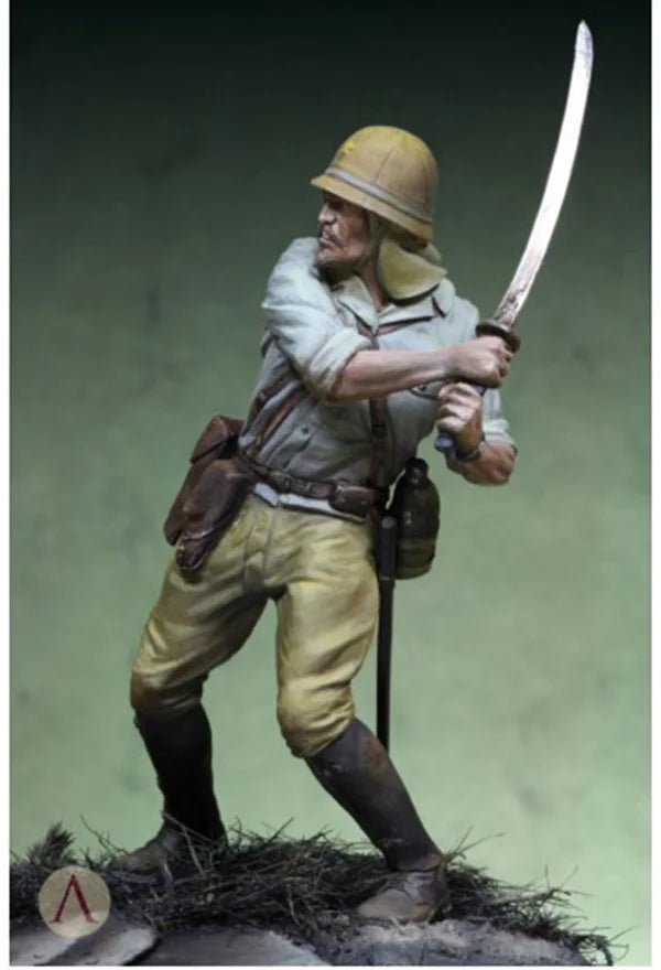 75mm WWII Japanese Imperial Soldier Burma 1942, Resin Model Figure Kit, Unassembled and Unpainted