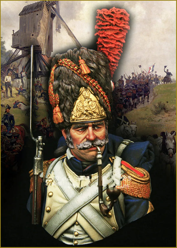 1/10 Napoleonic Prussian Officer, Resin Model Bust Kit, Unassembled and Unpainted